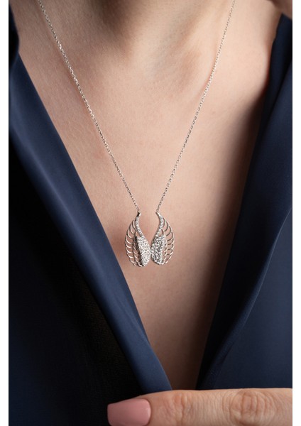 925 Ayar Gümüş Kanatlı Kelebek Kolye modelleri