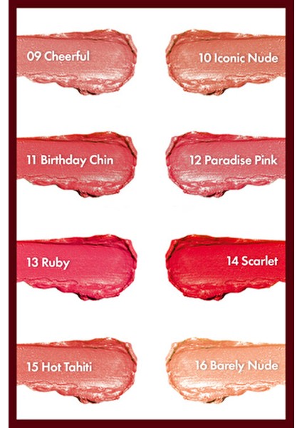 Dudak Ruj 06 Hot Cherry 4 gr Kremsi Formül ile Doğal Görünüm Sunar indirimleri