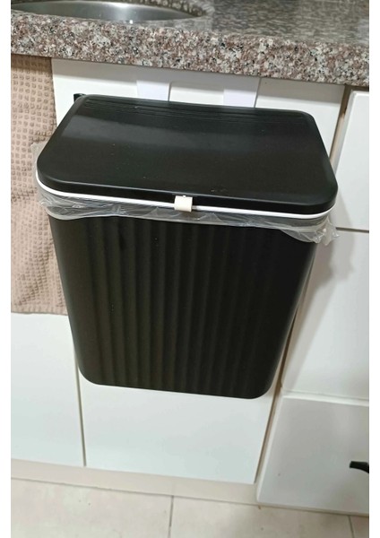 Fonksiyonel 2 Yönlü Açılır Kapaklı Kullanışlı Mutfak Tezgah Üstü Veya Dolap Askılı Çöp Kovası 15 Lt modelleri