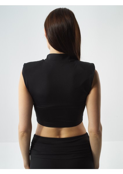 Kadın Siyah Esnek Dokulu Regular Fit Bluz modelleri