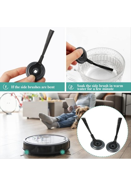 Köpekbalığı RVSBK950 Yan Fırçalar Için Yedek Filtre Köpekbalığı Iyon S87 R85 RV850 Robot (Yurt Dışından) modelleri