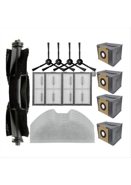 Eufy Temiz X8 Pro Ses Robot Vakum Süpürge Değiştirme Ana Yan Fırça Hepa Filtre Mop Bez Toz Çanta Parçaları (Yurt Dışından)