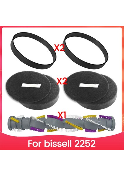 Bissell 2252 Vakum Süpürge Aksesuarları Değiştirme Için 5 Pcs Silindir Fırça Filtreleri ve Vakum Kemer Kiti (Yurt Dışından)