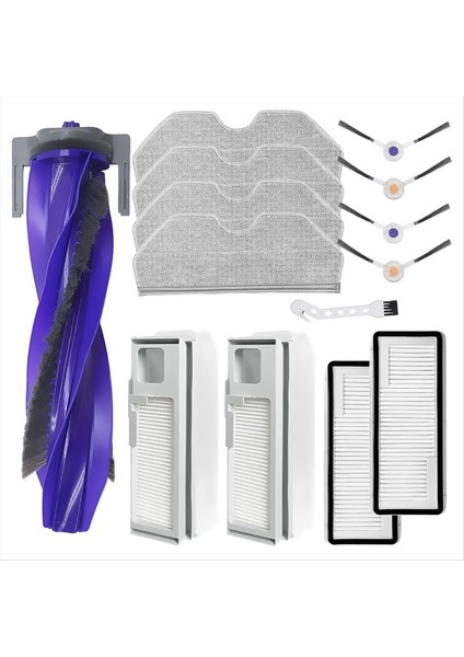 Narwal Freo x Için Plus Vakum Süpürge Ana Yan Fırçalar Hepa Filtreler Paspas Pedleri Toz Torbaları Yedek Parçalar (Yurt Dışından)