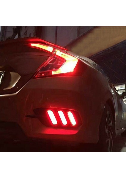 Honda Civic 4 Kapılı Sedan 2016-2019 LED Arka Tampon Lambası Arka Sis Lambası 2 Adet (Yurt Dışından) fırsatları
