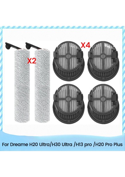 6pcs Dream H20 ULTRA/H30 ULTRA/H13 PRO/H20 Pro Zemin Inatçı Vakum Temizleyici Aksesuarları Silindir Fırçası Hepa Filtresi (Yurt Dışından) modelleri