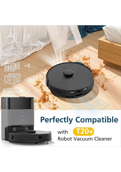 Airrobo T20+ Robotik Vakum Süpürge Ana Yan Fırça Hepa Filtre Mop Padleri Toz Çanta Yedek Parçaları (Yurt Dışından) fiyatları