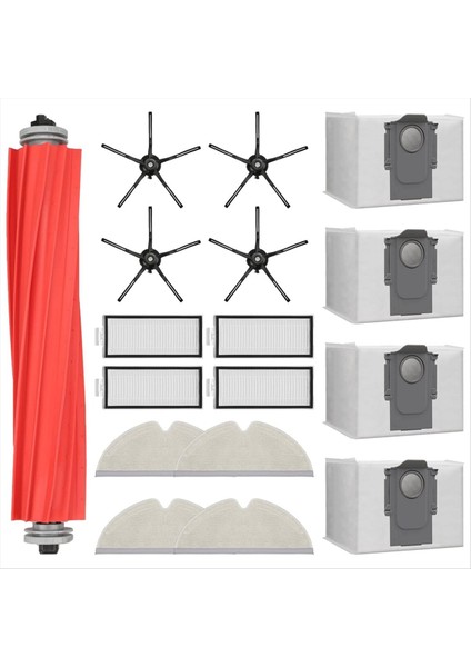 Roborock Q7 Için Q7+ Q7 Max Q7 Max+ (Artı) Robot Vakum Temizleyici Aksesuar Kitleri Ana Yan Fırça Filtre Paspas Torbaları (Yurt Dışından)
