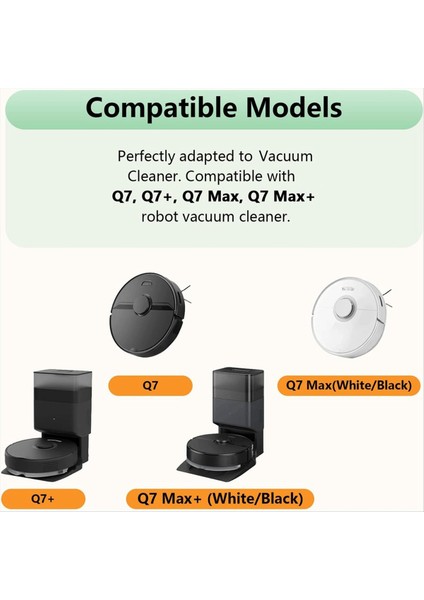 Roborock Q7 Için Q7+ Q7 Max Q7 Max+ (Artı) Robot Vakum Temizleyici Aksesuar Kitleri Ana Yan Fırça Filtre Paspas Torbaları (Yurt Dışından) indirimleri
