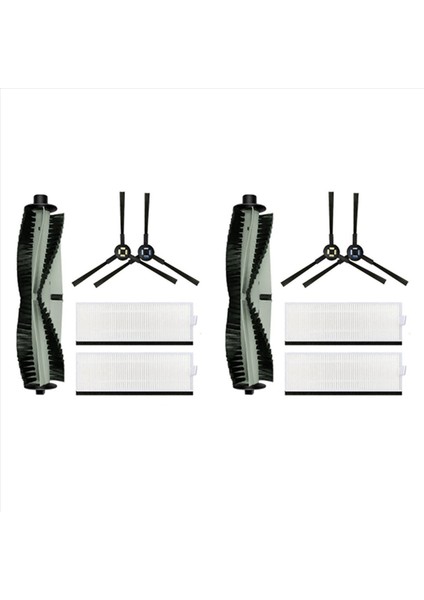 2 Set Ana Fırça Yan Fırça Ilıfe A7 A9S V8 V8S Için Hepa Filtresi X750 X800 X785 V80 Silvercrest Ssr1 Ssra1 (Yurt Dışından)