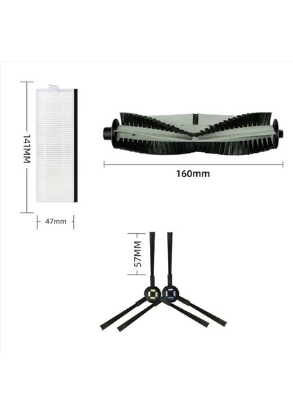 2 Set Ana Fırça Yan Fırça Ilıfe A7 A9S V8 V8S Için Hepa Filtresi X750 X800 X785 V80 Silvercrest Ssr1 Ssra1 (Yurt Dışından) fiyatları