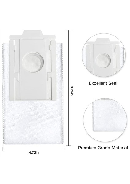 8pcs Toz Torbaları Samsung VCA-RDB95 Jet Bot+ Jet Bot Aı+ Robot Vakum Temiz Istasyon Aksesuarları Parçaları (Yurt Dışından) fırsatları