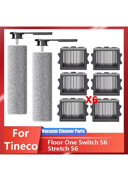 Tineco Floor One Switch S6 Stretch S6 Parçaları Islak Kuru Elektrikli Süpürge Sarf Malzemeleri Rulo Fırça Hepa Filtre Aksesuarları (Yurt Dışından)