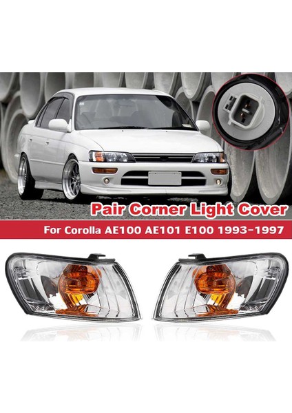 1 Çift Araba Ön Köşe Lambası Toyota Corolla AE100 AE101 E100 1993 1994 1995 1996 1997 Sinyal Lambası (Yurt Dışından) modelleri