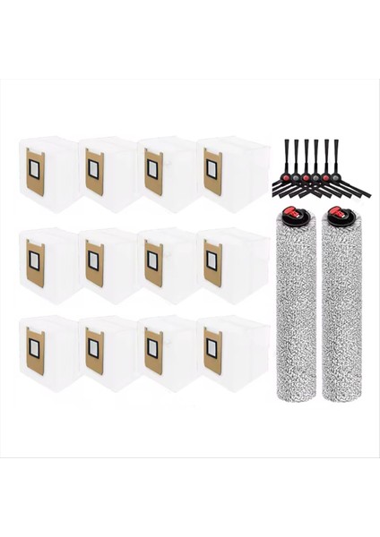 Eufy Omni E25 / E28 Elektrikli Süpürge Yedek Aksesuarları Için 20 Adet Rulo Fırça Yan Fırça Toz Torbası Seti (Yurt Dışından) modelleri