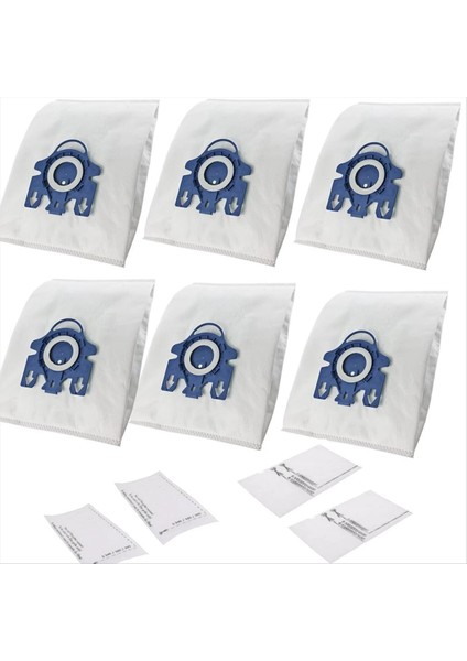 Miele S2, S5, S8, Classic C1, C2, C3 Serisi Elektrikli Süpürgeler Için 6 Adet Yedek Air Clean 3D Toz Torbası Filtreleri (Yurt Dışından)