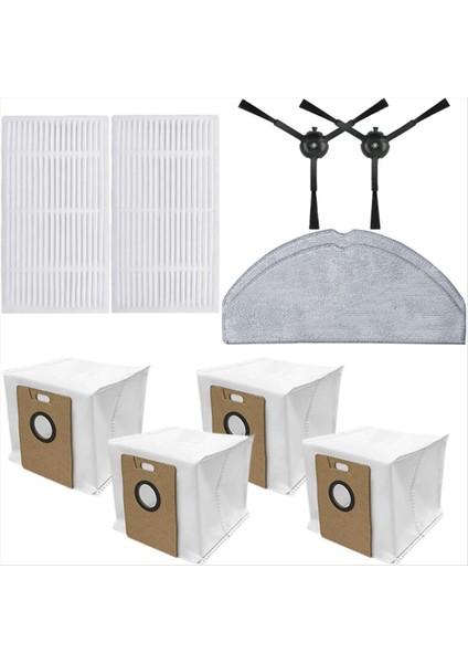 Tapo RV30 Max / RV30 Max Plus / RV20 Max / RV20 Max Plus Robot Süpürge Için Filtre Toz Torbası Yan Fırça Paspas Bezi (Yurt Dışından) modelleri