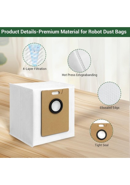 Tapo RV30 Max Plus RV20 Max Plus Robot Süpürge Torbaları Için 14'lü Paket RV20 Max Plus Toz Torbaları 3l Büyük Kapasiteli Ağır Hizmet Torbaları (Yurt Dışından) fırsatları