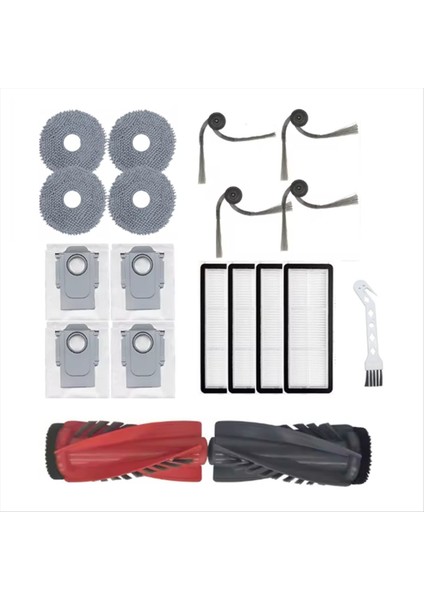 Roborock Qrevo C / Curv / Curvc / Edge / Edgec / 5AE / S5V Süpürme Ana Yan Fırça Paspas Filtre Toz Torbaları Için 18 Adet (Yurt Dışından)