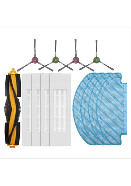 Ecovacs Debot N10 / N10 Plus Silindir Yan Fırça Hepa Filtre Paspas Bezleri Robot Süpürge Aksesuarları (Yurt Dışından)