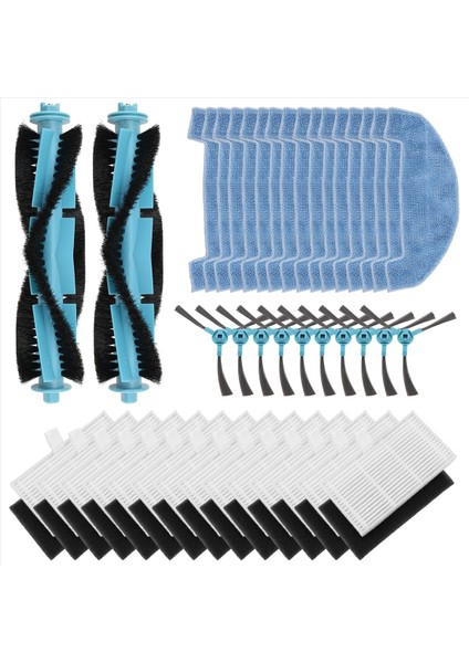 Ultenic D10 Robot Süpürge Yedek Parçaları Ana Silindir Yan Fırça Hepa Filtre Paspas Pedi Bez Aksesuarları (Yurt Dışından)