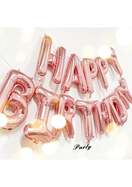 Balonlar Partisi Malzemeleri Doğum Günü Dekorasyonu Mutlu Yıllar Bebek Duş Kız Boy Cinsiyet Çocuk Mavi Folyo Balon Renk: Gül Altın/balon Boyutu: 16INCH (Yurt Dışından)