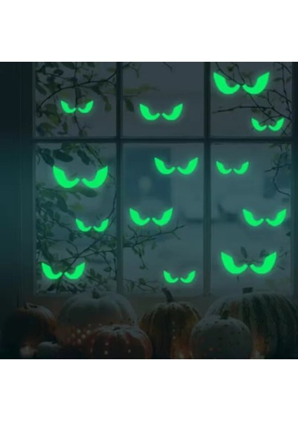 Cadılar Bayramı Gece Işık Duvar Etiketleri Gözetleme Gece Işık Gözleri Çıkartmaları Hayalet Dekorasyon Etiketleri Floresan Korku Duvar Edinrakçıları Renk: Hayalet (Yurt Dışından)