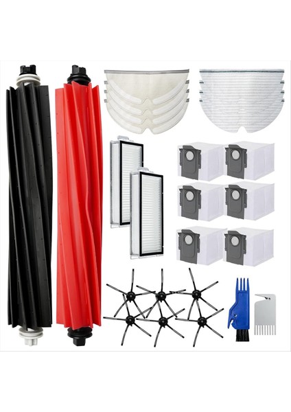 Zemin Için 3 Istasyonlu Robot Süpürge Ana Yan Fırça Paspas Bezi Aksesuarı (Yurt Dışından)