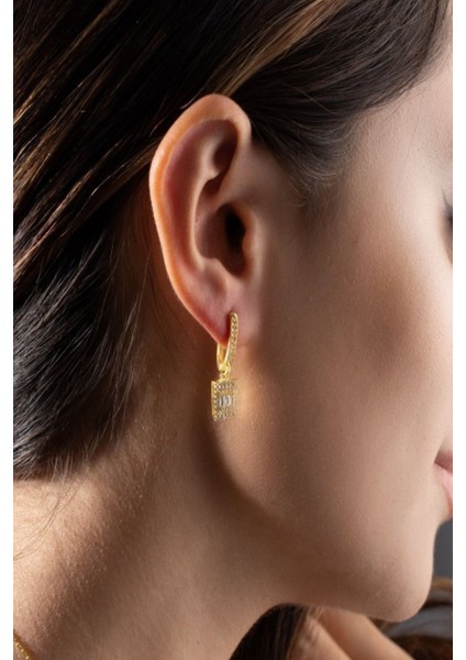 925 Ayar Gümüş Pırlanta Modeli Kolye-Küpe Takı Seti fırsatları