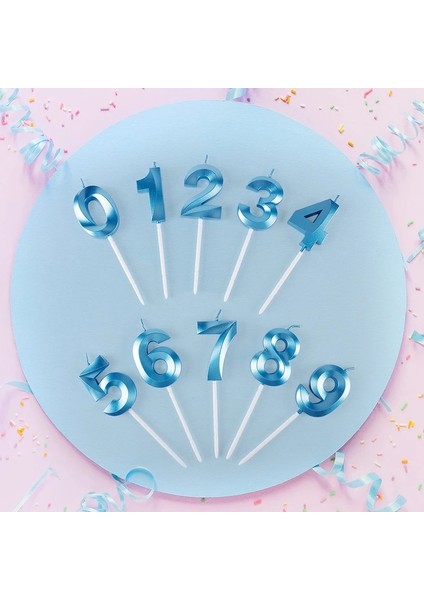 1pc Doğum Günü Pastası Topper Mumlar Mavi Pembe Doğum Günü Dijital Mum Anma Günü Parti Kek Dekoru Kız Erkekler Için Kek Aksesuarları: Mavi 0 (Yurt Dışından)