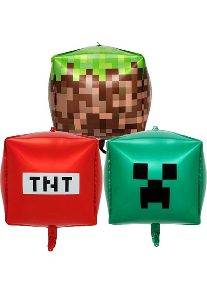 3pcs 22 Inç Madenci Hazırlama Balonları 4d Piksel Oyun Folon Balon Seti Bebek Duş Doğum Günü Partisi Süslemeleri Çocuk Oyuncakları Hediye Scolor: Stil-1/balon Boyutu: 22INCH (Yurt Dışından)