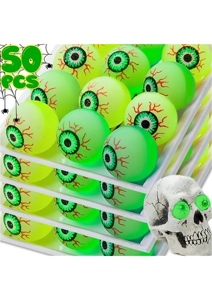 5/50PCS Aydınlık Zıplayan Top Cadılar Bayramı Koyu Göz Topçularında Kauçuk Göz Küresi Perili Ev Korku Dekorasyonu Propscolor: 5pcs (Yurt Dışından)