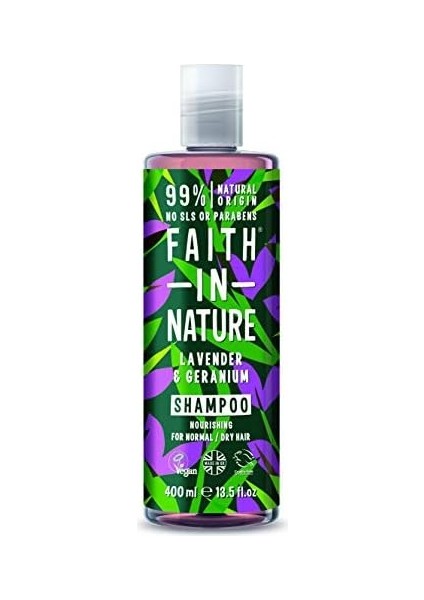 Faıth In Nature %99 Doğal Rahatlatıcı Şampuan Normal & Kuruya Dönük Saçlar Için (Lavanta & Sardunya, 400 Ml)