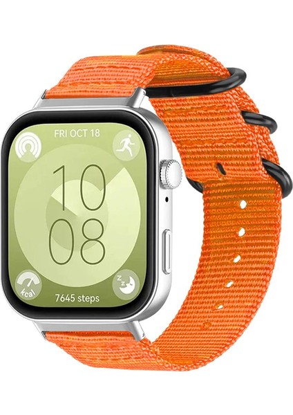 Huawei Watch Fit4 / Fit4 Pro / Fit3 Için Naylon Kanvas Kayış (Yurt Dışından)