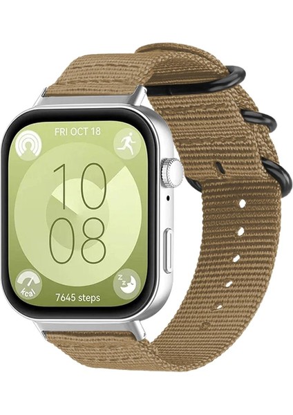 Huawei Watch Fit4 / Fit4 Pro / Fit3 Için Naylon Kanvas Kayış (Yurt Dışından)