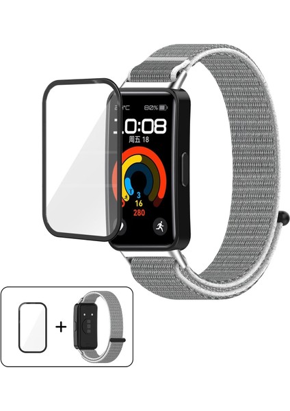 Huawei Band 10/10 Nfc Için Filmli Naylon Saat Kayışı (Yurt Dışından)