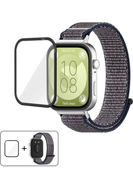 Huawei Watch Fit 4 Için Filmli Naylon Saat Kayışı (Yurt Dışından)