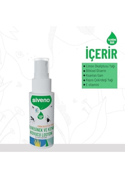Siveno Sivrisinek ve Kene Kovucu Sprey Krem Bitkisel Tüm Vücut Için Seyahat Tatil Boy 50 ml modelleri