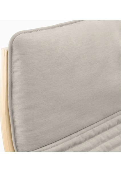 Poang Sallanan Koltuk ve Ayak Uzatma Taburesi Knisa Açık Bej Huş