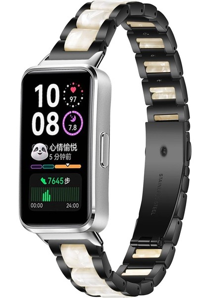 Huawei Band 10 / 9 / 8 Için Metal Reçine Kayış (Yurt Dışından)