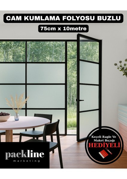 Packline Cam Kumlama Folyosu Buzlu Cam Filmi 75CMX10M