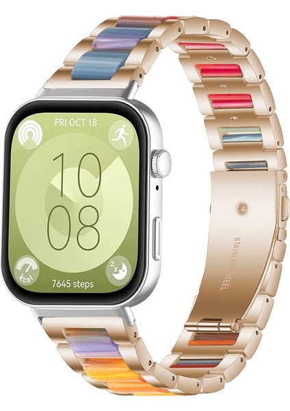 Huawei Watch Fit4 / Fit4 Pro / Fit3 Için Metal Reçine Kayış (Yurt Dışından)