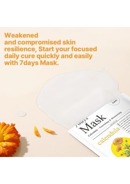 Ariul 7 Days Mask Calendula P - Besleyici, Nemlendirici & Onarıcı Vegan Kağıt Maske