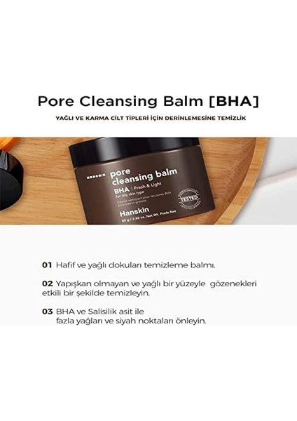 Hanskin Pore Cleansing Balm Bha - Karma ve Yağlı Ciltler Için Gözenek ve Makyaj Temizleme Balmı modelleri