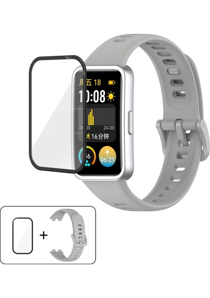 Huawei Band 9/9 Nfc Için Filmli Silikon Saat Kayışı (Yurt Dışından)