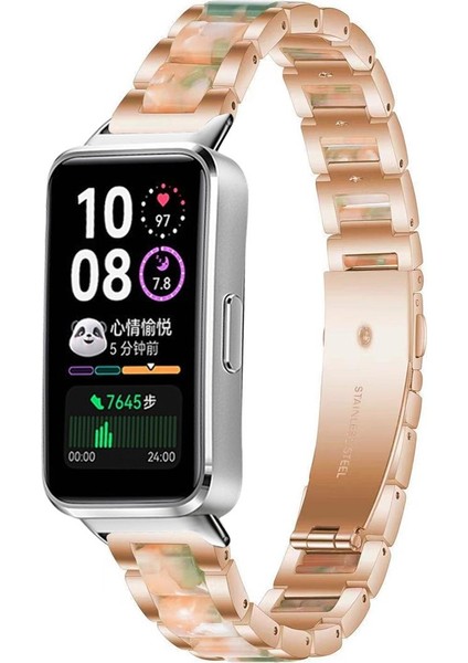 Huawei Band 10 / 9 / 8 Için Metal Reçine Kayış (Yurt Dışından)