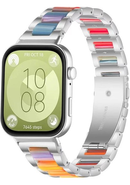 Huawei Watch Fit4 / Fit4 Pro / Fit3 Için Metal Reçine Kayış (Yurt Dışından) fiyatları