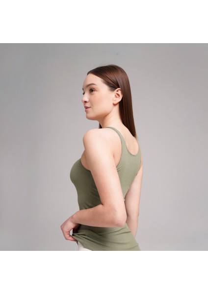 Classic Cotton U-Neck Ribbed Tank fırsatları