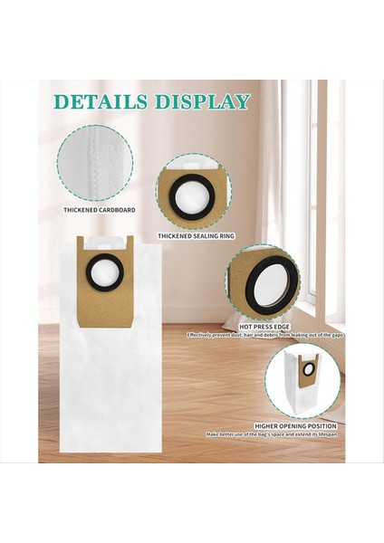 10PCS Eufy S1 Pro Robot Vakum ve Posta Aksesuarları Için Toz Çanta Kiti Yedek Gelişmiş Filtrasyon Teknolojisi (Yurt Dışından) fiyatları