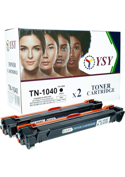 Ysy TN-1040 HL1110 HL1210 1.5K(1500) Sayfa Verimli Muadil Toner (1 Kutuda 2 Toner)